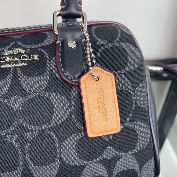Coach Rowan Satchel Bag In Signature Denim Canvas NWT CY699 - Picture 4 of 7